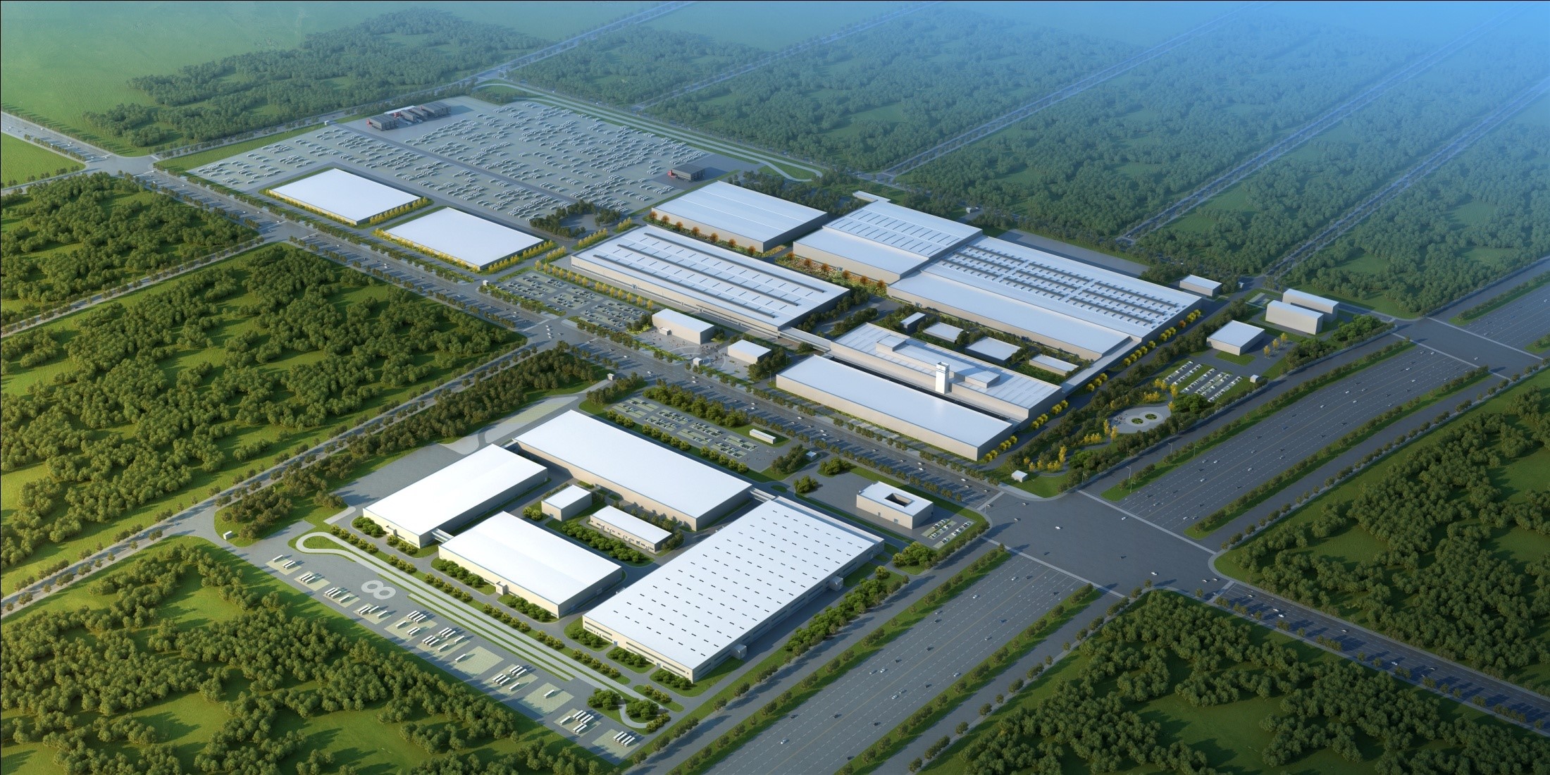 青島城投集團(tuán)萊西平度公司北汽新能源汽車萊西生產(chǎn)基地二期項(xiàng)目效果圖 青島城投集團(tuán)萊西平度公司北汽新能源汽車萊西生產(chǎn)基地二期項(xiàng)目效果圖